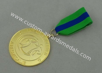 Las medallas de encargo de los premios de Talentspejdernes por la aleación del cinc a presión el chapado de la fundición, del embalaje de la caja y en oro