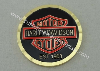 El corte de cobre amarillo de Diamont personalizó la serigrafía de las monedas/la impresión en offset para Harley-Davidson