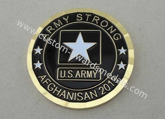 Las monedas militares fuertes de Afganistán del ejército de encargo cerca a presión la fundición, 1,75 pulgadas para el Ejército de los EE. UU.