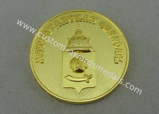 La aleación del cinc de las insignias del recuerdo de Rusia a presión el chapado en oro de la insignia del Pin de la fundición 3D