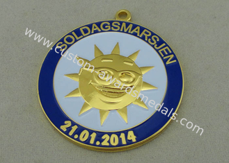 38 la medalla del milímetro Soldagsmarsjen 3D, aleación del cinc muere lado doble del molde