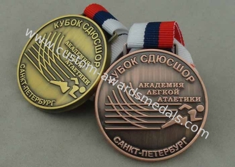 Medalla corriente de Rusia de la aleación del cinc, medallas antiguas de la cinta del cobrizado