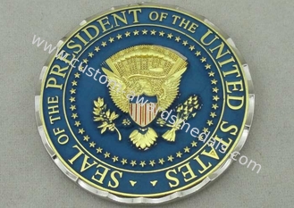Los tonos dobles que platean monedas por encargo, mueren presidente suave sellado Coin del cobre del esmalte