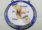 Medalla de la impresión de pantalla de seda de Sanitat Karneval del acero inoxidable del lado de Gefahr Gebannt, plano o doble