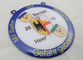 Medalla de la impresión de pantalla de seda de Sanitat Karneval del acero inoxidable del lado de Gefahr Gebannt, plano o doble