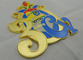 2.o o medalla del carnaval de 3D CY por la aleación del cinc con el esmalte suave, chapado en oro, lado trasero plano