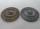 el 2.o o 3D personalizó monedas/la moneda del campus de la escuela con la plata antigua, níquel anti, galjanoplastia de cobre amarillo anti