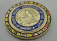 El chapado en oro personalizó la moneda de la marina de guerra para los premios/recuerdo/día de fiesta, moneda del borde de la cuerda