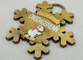 Insignias personalizadas el 2.o o del recuerdo 3D/insignia del esquí con el oro antiguo, níquel, galjanoplastia de cobre amarillo