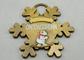 Insignias personalizadas el 2.o o del recuerdo 3D/insignia del esquí con el oro antiguo, níquel, galjanoplastia de cobre amarillo