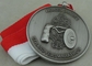 A presión la galjanoplastia de plata antigua de las medallas de plata antiguas del maratón de las medallas de la fundición 3D