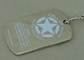 El ejército personalizó placas de identificación, a presión niquelado de la placa de identificación de la aleación del cinc de la fundición