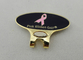 Clip rosado de cobre amarillo personalizado del casquillo de golf de la cinta con el esmalte suave, clip metálico