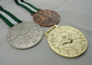 El chapado 3D del plata y en oro se divierte la medalla con la cinta larga para la reunión de deporte, día de fiesta, premios
