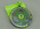 Medalla transparente personalizada del esmalte de la aleación del cinc con el niquelado negro