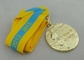 Medallas plateadas oro 3D de la cinta