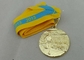 Medallas plateadas oro 3D de la cinta