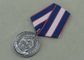 Medallas de plata antiguas de la cinta del cortocircuito del gobierno, medallones de los premios con el material de cobre amarillo
