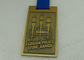 Las medallas modificadas para requisitos particulares del maratón del oro 3D, a presión las medallas del deporte de la fundición, medallas del esmalte de la cinta con la aleación del cinc