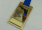 Medalla de bronce antigua del esmalte del metal para los deportes del maratón con el acabamiento del oro