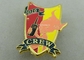 El Pin militar suave del ejército del Pin/de la policía del esmalte del metal del chapado en oro 3D Badges