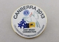 Aduana dura de cobre amarillo de imitación del Pin de la solapa del esmalte de Canberra con la impresión de CMYK