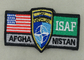 Remiendos de encargo del bordado de ISAF/remiendos militares tejidos del velcro de América