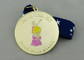 Medalla del esmalte de los acontecimientos de la rabia del camino del chapado en oro con la cinta para la reunión de deporte