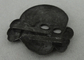 El recuerdo de plata antiguo del cráneo de la galjanoplastia Badges el latón sellado con el Pin de la broche