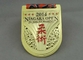 Las medallas de la cinta del torneo de Jiu Jitsu a presión fundición con el chapado en oro
