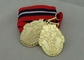 Grueso largo negro blanco rojo del chapado en oro 2.0m m de la pieza estampada en frío del hierro de las medallas de la cinta