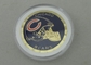 El chapado en oro del recuerdo personalizó el esmalte suave de las monedas 4,0 milímetros de grueso