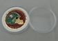 Moneda personalizada San Francisco de 3/4 pulgada, borde del corte del diamante con el embalaje plástico de la caja de moneda