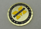 Universidad de Michigan monedas personalizadas 2,0 pulgadas con el bolso de cobre amarillo del material y de la bolsa del PVC