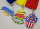 2 medallas para los deportes, medalla al servicio de la cinta del cuello del logotipo de los lados del ejército