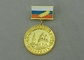 medallas de las cintas de los premios de 32 milímetros con el esmalte sintético y el chapado en oro