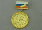 medallas de las cintas de los premios de 32 milímetros con el esmalte sintético y el chapado en oro