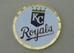 Los Royals del kc personalizaron monedas por el latón sellado con el borde del corte del diamante y 2,0 pulgadas