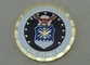 Moneda personalizada para la fuerza aérea de los E.E.U.U. con el material de cobre 2,0 pulgadas y borde del corte del diamante