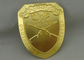 2,5&quot; las insignias brumosas del premio del oro, 3D lleno por el latón selló insignias del ejército