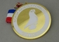 De cobre amarillo muere la medalla dura de imitación sellada del metal de Norsk del oro 2,0 pulgadas