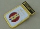 Las insignias suaves del esmalte de la medalla del oro 3D de la aleación del cinc a presión fundición con el Pin de la broche